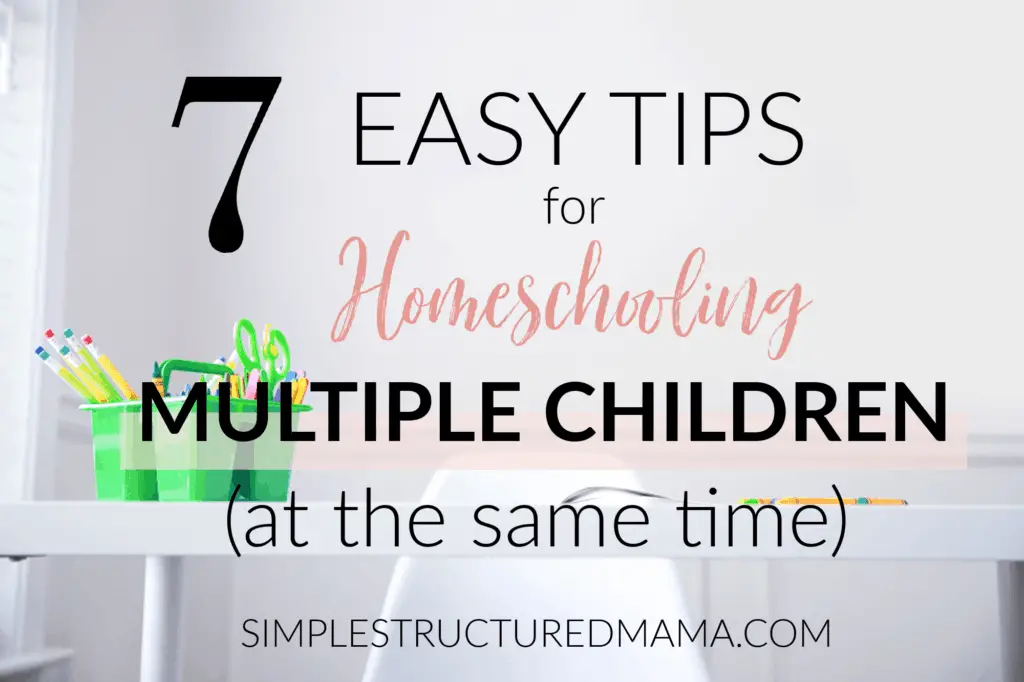 7 Easy Tips for Homeschooling Multiple Children at the Same Time
